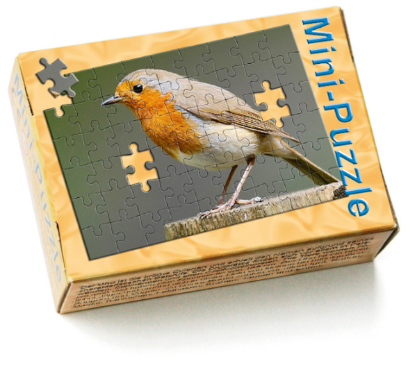 Mini-Puzzle Rotkehlchen